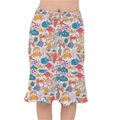 Sea Creatures Short Mermaid Skirt by goljakoff