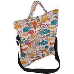 Sea Creatures Fold Over Handle Tote Bag by goljakoff