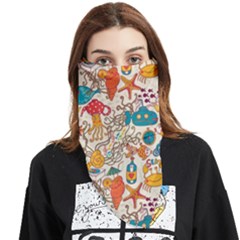 Sea Creatures Face Covering Bandana (triangle) by goljakoff