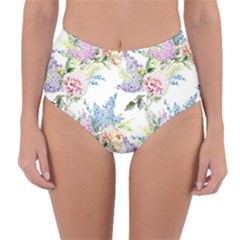 Flowers Reversible High-waist Bikini Bottoms by goljakoff