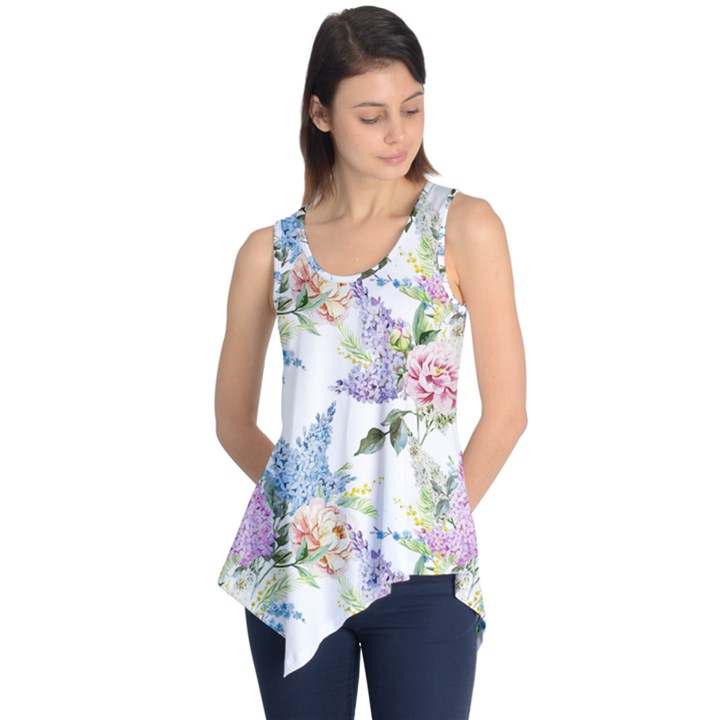 Flowers Sleeveless Tunic