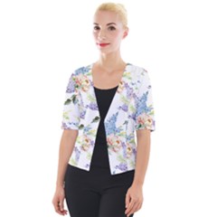 Flowers Cropped Button Cardigan by goljakoff