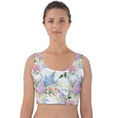 Flowers Velvet Crop Top by goljakoff