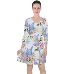 Flowers Ruffle Dress by goljakoff