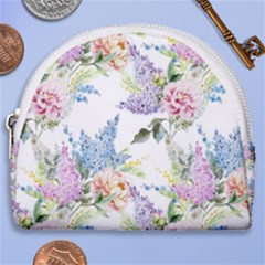 Flowers Horseshoe Style Canvas Pouch by goljakoff