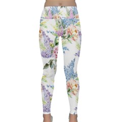 Flowers Lightweight Velour Classic Yoga Leggings by goljakoff