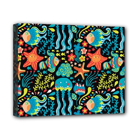 Sea Animals Canvas 10  X 8  (stretched) by goljakoff