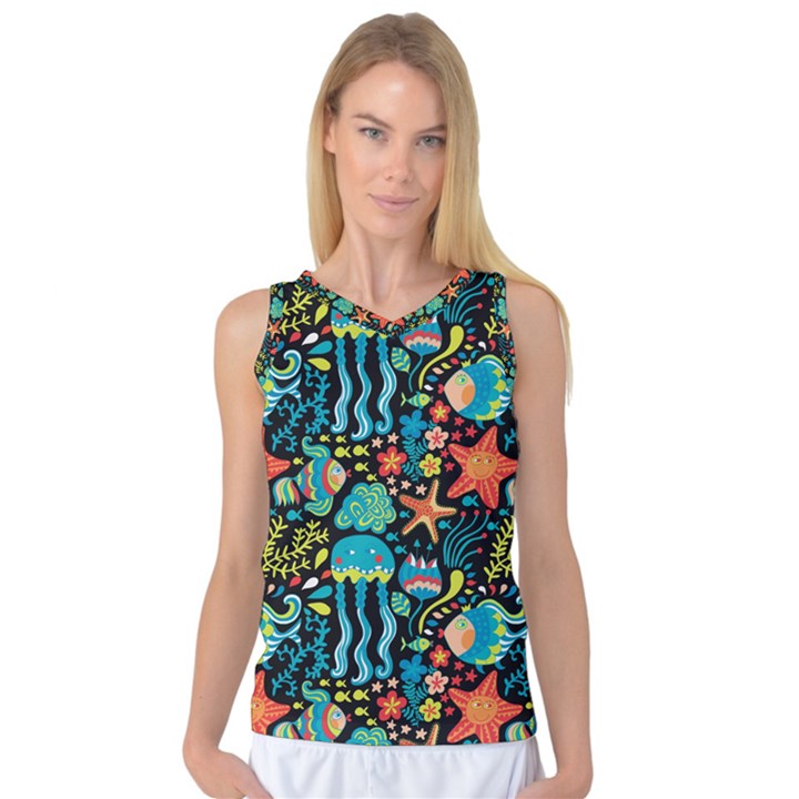 Sea animals Women s Basketball Tank Top