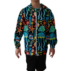 Sea Animals Kids  Hooded Windbreaker by goljakoff