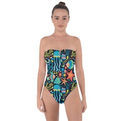 Sea Animals Tie Back One Piece Swimsuit by goljakoff