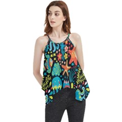 Sea Animals Flowy Camisole Tank Top by goljakoff