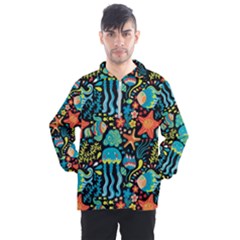 Sea Animals Men s Half Zip Pullover by goljakoff