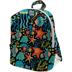 Sea Animals Zip Up Backpack