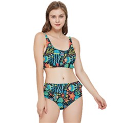 Sea Animals Frilly Bikini Set by goljakoff