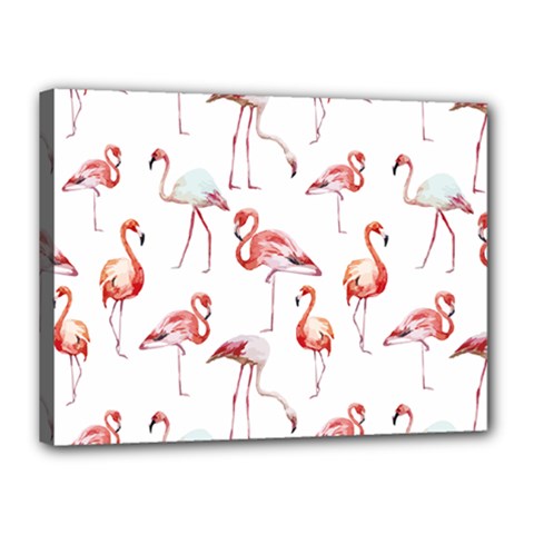 Rose flamingos Canvas 16  x 12  (Stretched)