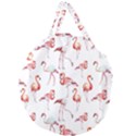 Rose flamingos Giant Round Zipper Tote View1