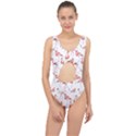 Rose flamingos Center Cut Out Swimsuit View1