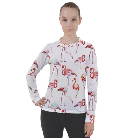 Rose Flamingos Women s Pique Long Sleeve Tee by goljakoff