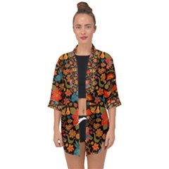 Khokhloma Open Front Chiffon Kimono by goljakoff