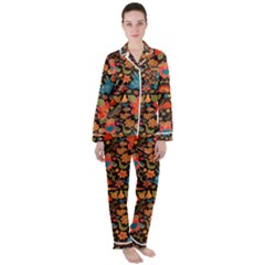 Khokhloma Satin Long Sleeve Pyjamas Set by goljakoff