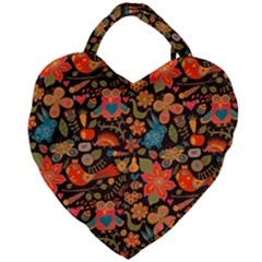 Khokhloma Giant Heart Shaped Tote by goljakoff