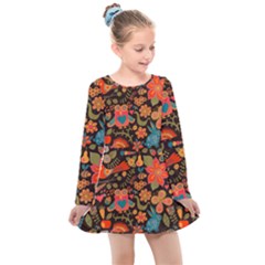 Khokhloma Kids  Long Sleeve Dress by goljakoff