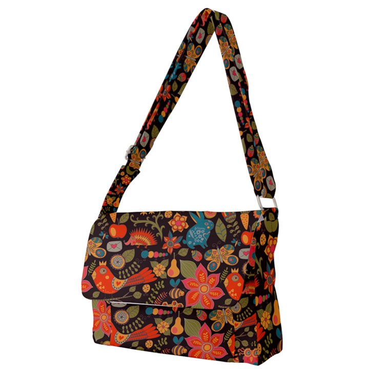 Khokhloma Full Print Messenger Bag (S)