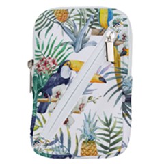 Tropical Flowers Belt Pouch Bag (small) by goljakoff