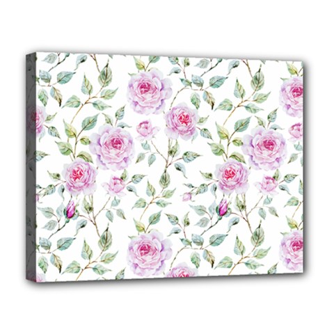 Rose Flowers Canvas 14  X 11  (stretched) by goljakoff