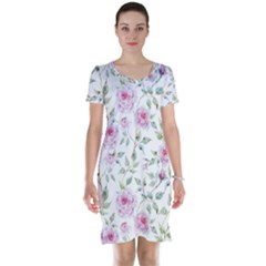 Rose Flowers Short Sleeve Nightdress by goljakoff