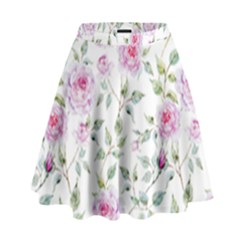 Rose Flowers High Waist Skirt by goljakoff