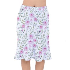 Rose Flowers Short Mermaid Skirt by goljakoff