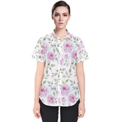 Rose Flowers Women s Short Sleeve Shirt