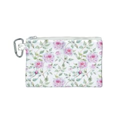 Rose Flowers Canvas Cosmetic Bag (small) by goljakoff