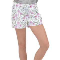 Rose Flowers Velour Lounge Shorts by goljakoff