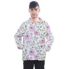 Rose Flowers Men s Half Zip Pullover by goljakoff