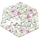 Rose flowers Wooden Puzzle Hexagon View3