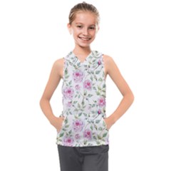 Rose Flowers Kids  Sleeveless Hoodie by goljakoff