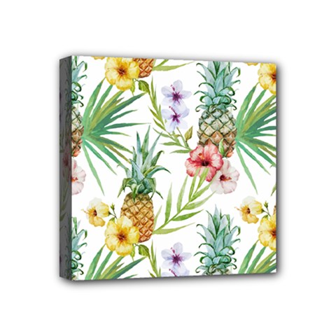 Tropical Pineapples Mini Canvas 4  X 4  (stretched) by goljakoff