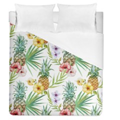 Tropical Pineapples Duvet Cover (queen Size) by goljakoff