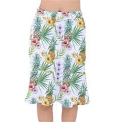 Tropical Pineapples Short Mermaid Skirt by goljakoff