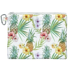 Tropical Pineapples Canvas Cosmetic Bag (xxl) by goljakoff