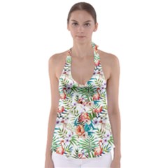 Tropical Flamingo Babydoll Tankini Top by goljakoff