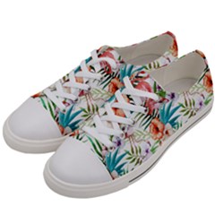 Tropical Flamingo Women s Low Top Canvas Sneakers by goljakoff