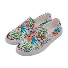 Tropical Flamingo Women s Canvas Slip Ons by goljakoff