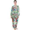 Tropical flamingo Satin Long Sleeve Pyjamas Set View1