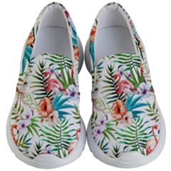 Tropical Flamingo Kids Lightweight Slip Ons by goljakoff