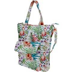 Tropical Flamingo Shoulder Tote Bag by goljakoff