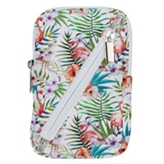 Tropical Flamingo Belt Pouch Bag (small) by goljakoff