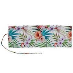 Tropical Flamingo Roll Up Canvas Pencil Holder (m) by goljakoff